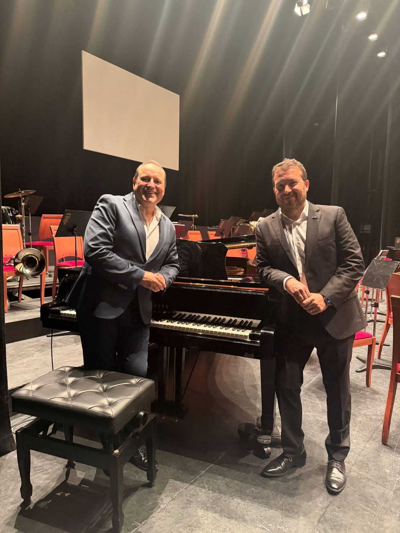 Con el pianista Daniel Gil de Tejada